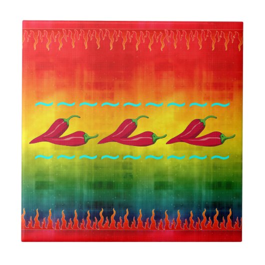 熱い唐辛子のタイル タイル (正面)