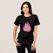 熱い女の子がピラティスを行う トライブレンドＴシャツ (正面全面)
