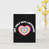 熱い女の子は資本主義を嫌う – 民主社会主義A カード (黄色い花)