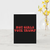 熱い女の子投票トランプ投票トランプ2024選挙Tr カード (黄色い花)