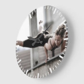 熱い女性のフィットネス女の子 ラージ壁時計 (傾斜)