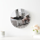 熱い女性のフィットネス女の子 ラージ壁時計 (ホーム)