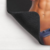 熱い女性フィットネス女の子 マウスパッド (コーナー)