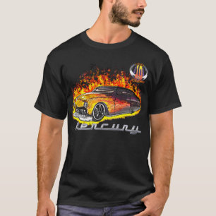 熱い実質の炎Merc-w/10yrのロゴ Tシャツ