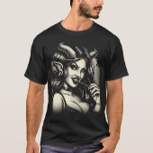 熱い悪魔の女 Tシャツ (正面)