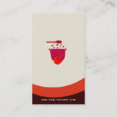 熱い料理のぐつぐつ煮えるポットのシェフ 名刺 (裏面)