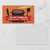 熱い料理のポットのナイフのスプーンのシェフビジネス… 名刺 (正面/裏面)