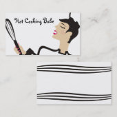 熱い料理の可愛い人の女性のシェフのパン屋の名刺… 名刺 (正面/裏面)