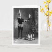 熱い曲芸師、早い1900年代 カード (黄色い花)