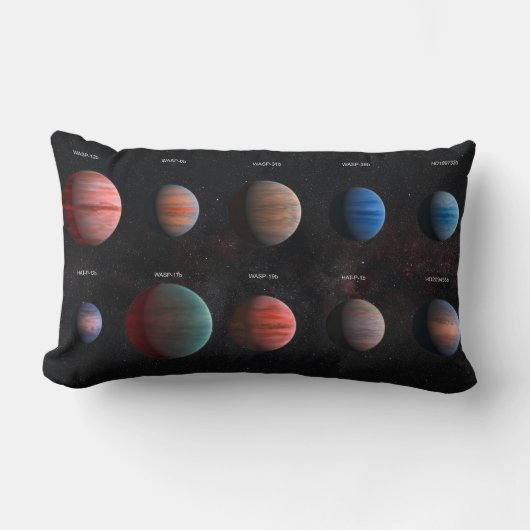 熱い木星ワスプ外惑星10個 ランバークッション (正面)