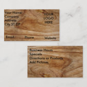 熱い木製の穀物の名刺のレトロの素朴なデザイン! 名刺 (正面/裏面)