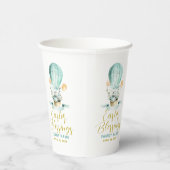 熱い気球にキュートなイースターバニーカスタム、 紙コップ (右)