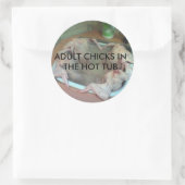 熱い浴槽の中で大人の雛 ラウンドシール (バッグ)