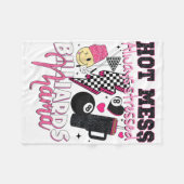 熱い混乱は常にストレスを与えられたビリヤードママ母D フリースブランケット (正面(横))