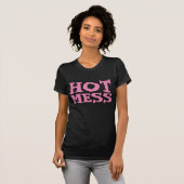 熱い混乱女性のTシャツティー Tシャツ (正面フル)