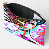 熱い混乱抽象芸術デジタルポートレートの女性 アクセサリーポーチ (見開き)