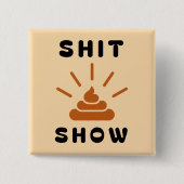 熱い混乱表現 | カオスボおもしろいタン 缶バッジ (正面)