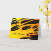 熱い炎のメッセージカード カード (黄色い花)