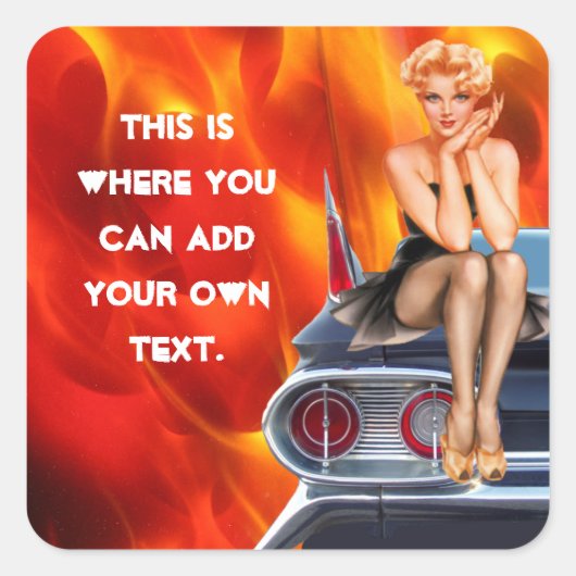 熱い炎 スクエアシール (正面)