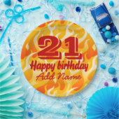 熱い炎 ペーパープレート (パーティー)