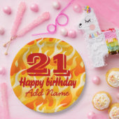 熱い炎 ペーパープレート (パーティー)