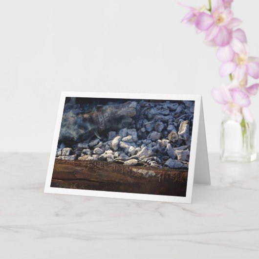 熱い炭の背景 カード (蘭)