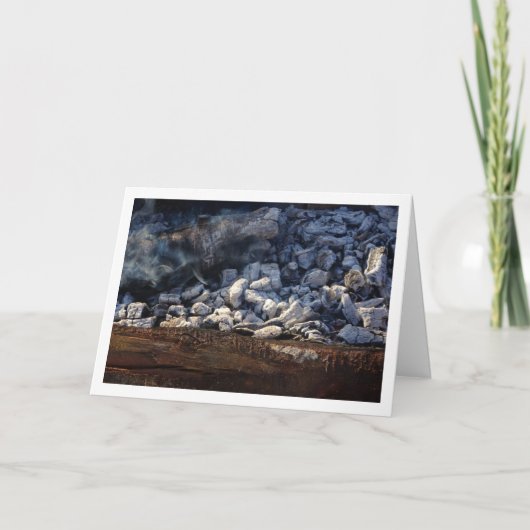 熱い炭の背景 カード (正面)
