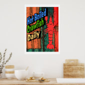 熱い煮ザリガニの日の看板 ポスター (キッチン)