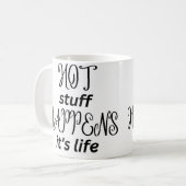 熱い物の大きな文字 コーヒーマグカップ (正面左)