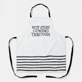 熱い物来のユーモア エプロン (正面)