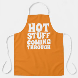 熱い物来のユーモア エプロン