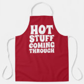 熱い物来のユーモア エプロン (正面)