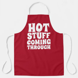 熱い物来のユーモア エプロン