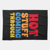 熱い物来のユーモア キッチンタオル (横)