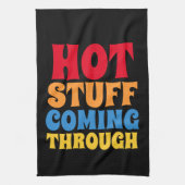 熱い物来のユーモア キッチンタオル (縦)