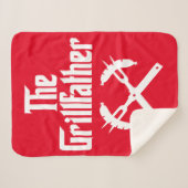 『熱い犬を飼うグリルファーター』 シェルパブランケット (正面(横))