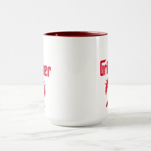 『熱い犬を飼うグリルファーター』 マグカップ (中央)