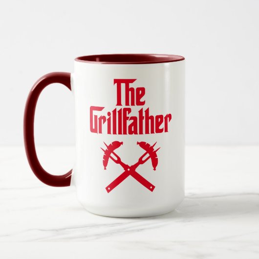 『熱い犬を飼うグリルファーター』 マグカップ (左)