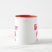 『熱い犬を飼うグリルファーター』 マグカップ (中央)