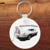 熱い猫ガールとEタイプのJag キーホルダー (正面)