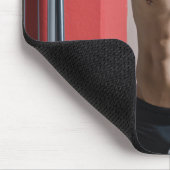 熱い男ブロンドセクシーなシルレスマッスルマンが動作 マウスパッド (コーナー)