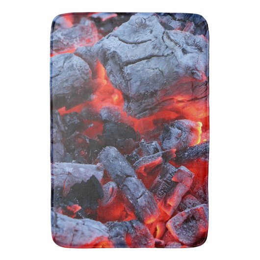 熱い石炭 バスマット (正面縦)