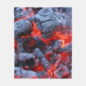 熱い石炭 フリースブランケット (正面)