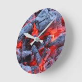 熱い石炭 ラウンド壁時計 (傾斜)