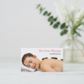 熱い石造りのマッサージ 名刺 (スタンド正面)