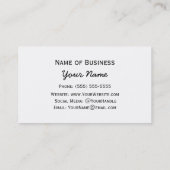 熱い秋の自然なビーチ色で縞で飾ります 名刺 (裏面)