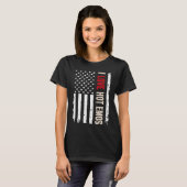 熱い絵文字アメリカ国旗が大好き Tシャツ (正面フル)