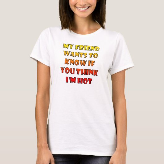 熱い考えTシャおもしろいツティーか Tシャツ (正面)