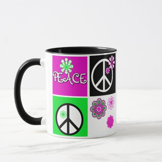 熱い色の平和 マグカップ (左)
