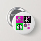 熱い色の平和 缶バッジ (正面&裏面)